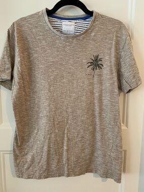 Denim & Flower Ricky Singh sMen’s Heather Tan Palm Graphic T-Shirt